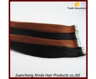 Extensión del pelo mejor trama de la piel de venta 100% extensiones de cabello cinta remy cabello europeo