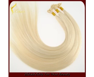 金髪613ネイルチップ/ Uは、人間の髪の毛の拡張1G /鎖を傾けます