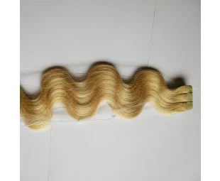 Blond hair 613 top quality color 60 virgin remy human hair extension blue tape hair