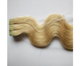 Blond hair 613 top quality color 60 virgin remy human hair extension blue tape hair