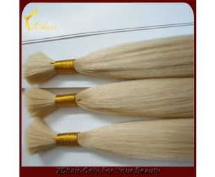 Blond hair in bulk wholesale price virgin remy full cuticle Brazilian hair extension Double drawn