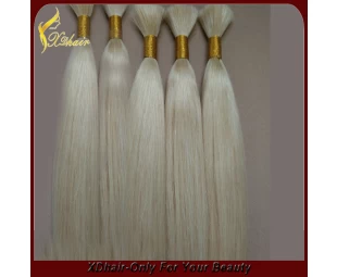 Cheveux blonds en prix de gros remy vierge prolongation vrac de cheveux brésiliens pleine cuticule Double tracé
