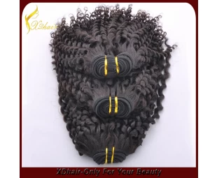 Fabrication Remy Cheveux bon marché brésilien Kinky Cheveux frisés cheveux Trame gros Made in China