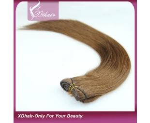 Brown Color Soft and Smooth Cheap Human Hair Weft Brazilian Virgin Human Hair Weaving Hair