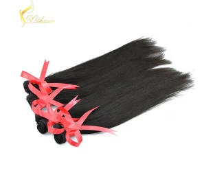 Cheap Natural Color 12-30 inches long straight human hair wefts ,100% virgin brazilian hair weaves for sale