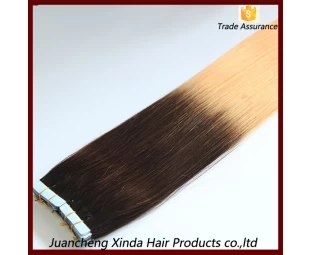 Cheap hot sale tape hair in hair extensions ombre remy tape hair extension