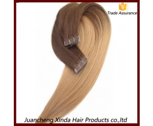 Barato caliente del pelo venta cinta en extensiones de cabello ombre extensión del pelo remy cinta