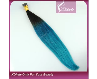 Cheap i tip 100% virgin indian remy hair extensions