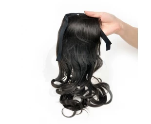 Cheap remy brazilian clip ponytail hair extension for black women