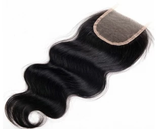 China Hair Factory Closure Silk Base Closures Lace Frontal body wavy straight hair closure