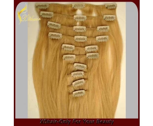 Clip in Brazilian hair different weight 80g 100g 120g 100% human hair clip in hair extensions