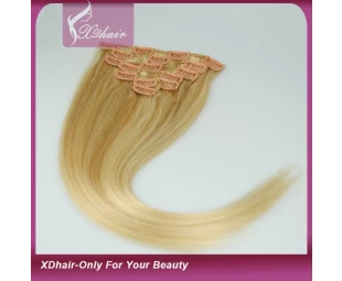 Clip in Hair Extensions 100% Human Hair High Quality Cheap Price Wholesale Alibaba Trade Assurance 160g