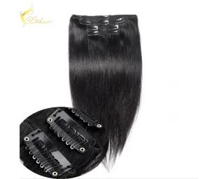 Clip in ponytail 100% brazilian virgin hair best quality unprocessed human virgin hair free sample