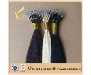 Cold Fusion New Products Alibaba China brasilianisches Jungfrau-Haar Rohboden 100% Echthaar Nano Tip Hair Extensions