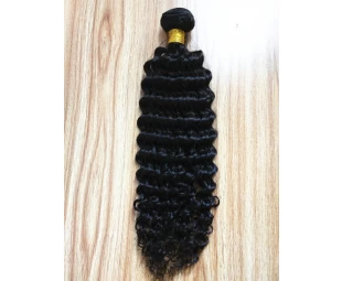 Deep wave human hair extension natural black weaving hair wave