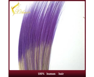 Dip dye haar clip in haarstukje two tone kleur top kwaliteit remy human hair verlenging
