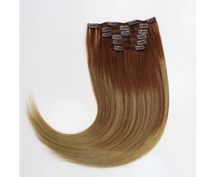 Direct Factory Wholesale Double Drawn Thick Ends Remy Clip In Hair Extension