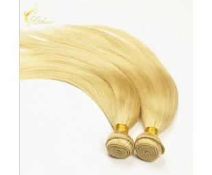 Double Weft Machine Make Full cuticles Cambodian Silky Straight hair blonde 613 color hair weft