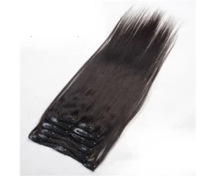 Double drawn 150g 190g 220g 100% real human hair extensions clip in