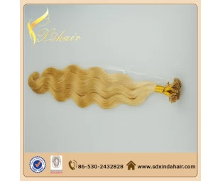 Double drawn Virgin Remy body wave Flat Tip Hair