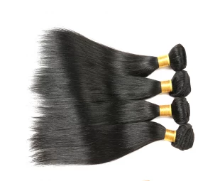 Double drawn aliexpress straight 100 virgin Brazilian peruvian remy human hair weft weave bulk extension