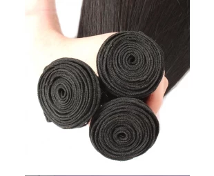 Double drawn aliexpress straight 100 virgin Brazilian peruvian remy human hair weft weave bulk extension