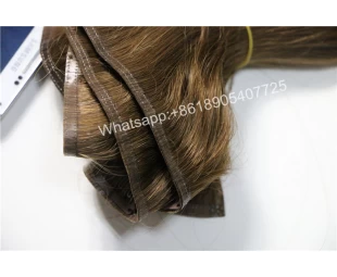 Double drawn cheap 100% human hair blonde hair clip in hair extension