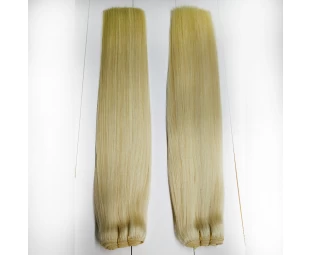 Double drawn human hair weaving brazilian hair extension