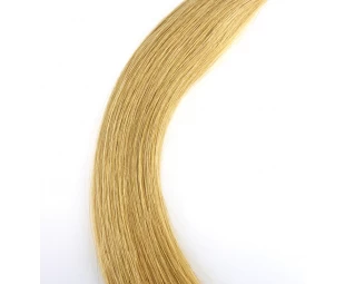 Double drawn light blonde indian temple hair dropshipping 100 virgin brazilian human hair nano link ring hair extension