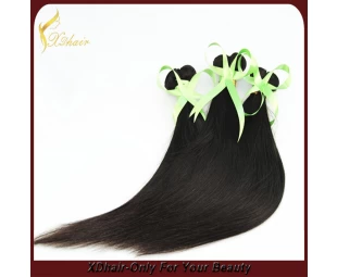 Double drawn top grade low price human hair wave/weft extension