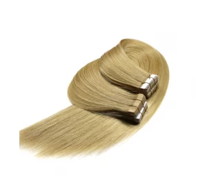 Double weft full cuticle wholesale double drawn tape hair extension 613