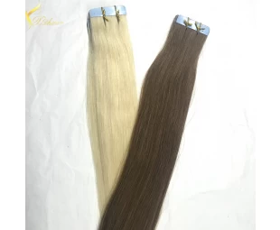 Double weft full cuticle wholesale tape hair extensions with balayage effect colors
