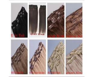 Factory Wholesale 120g 165g 200g clip in virgin human european hair extensions