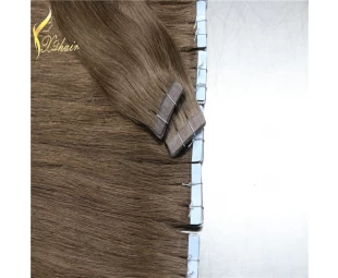 Factory cheap price top quality tape hair extension with 100% remy malaysian straight weave hair