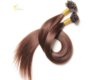 Factory cheapest price wholesale double drawn u tip hair extension 100% Indian remy hair extension