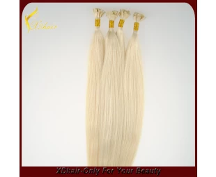 Factory price high quality human hair extension U tip light blond hair
