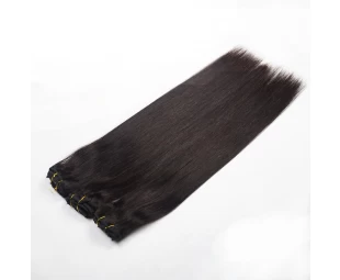 Fashion hair show wholesale human hair extension weft natural black hair