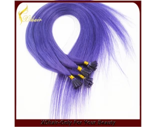 Estilo de la moda púrpura inclino extensiones de cabello brasileños