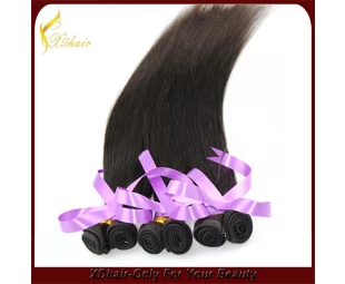 Fast delivery wholesale top grade 100% Brazilian virgin remy human hair weft double drawn double weft silky straight wave hair weave