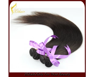 Fast delivery wholesale top grade 100% Brazilian virgin remy human hair weft double drawn double weft silky straight wave hair weave