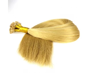 Flat Tip Hair Silk Straight 100 Piece/Lot Feeling Soft And Gliding Authentic European Virgin Human Hair