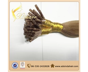 Grade 6A factory supplier 100% human hair keratin i tip  hair extension