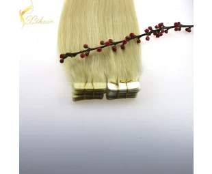 Grade 6a double drawn tape hair extensions 100% brazilian human hair stick tape hair extension