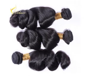 Grade 7A indian loose wave hair loose curl natural indian hair machine Wefts