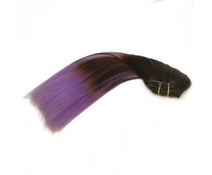 Grade AAA blonde light color clip in human hair weft/extension clip hair weft silky straight