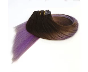 Grade AAA blonde light color clip in human hair weft/extension clip hair weft silky straight