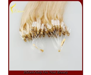 HOT! 2015 nouveaux produits haut micro de qualité anneau boucles de cheveux humains