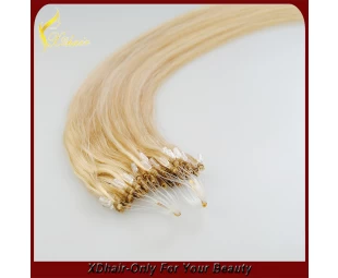 HOT! 2015 nouveaux produits haut micro de qualité anneau boucles de cheveux humains