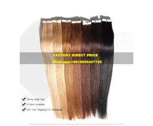 High quality 100% virgin brazilian silky straight tape hair extension