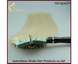 Hoge kwaliteit 8 "-30" hoge kwaliteit wholesale 100% indian hair tape hair extensions krullend haar